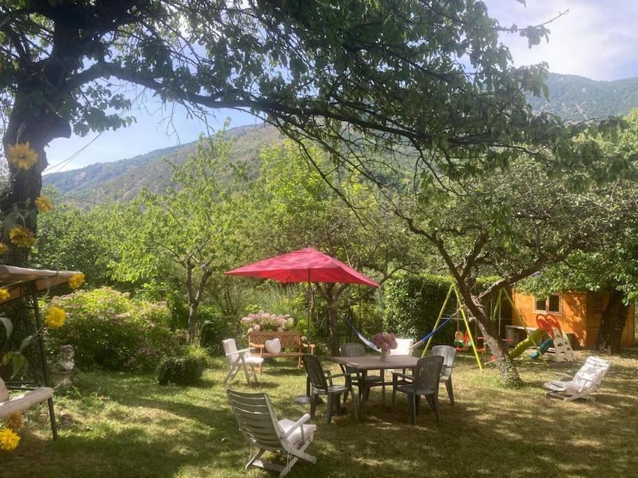 Charmant T2 Dans Chalet Familial Valdeblore Buitenkant foto